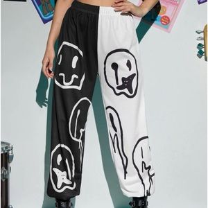 Black and white joggers